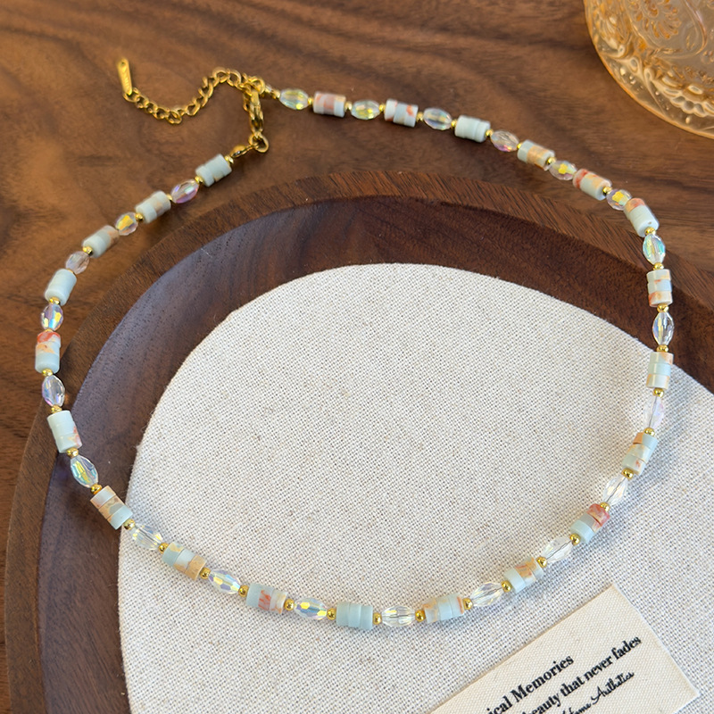 Вінтажне намисто з кришталевими намистинами