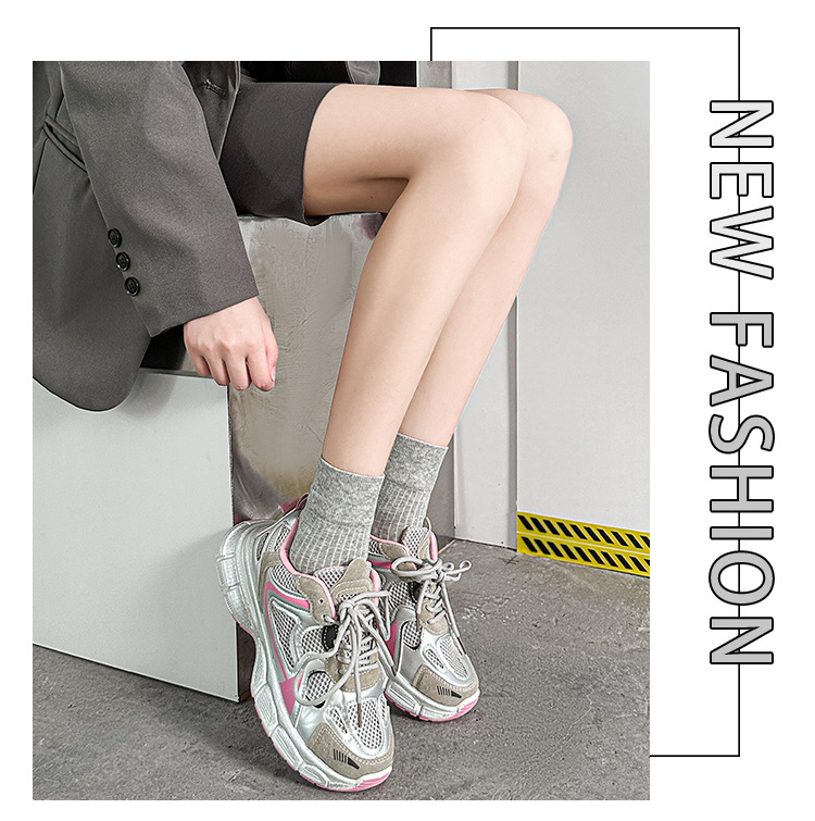 Žebrované Retro Ponožky do Poloviny Lýtka