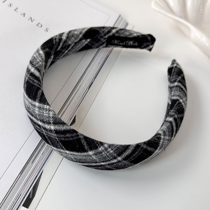 Diadema de Tela Estampado Preppy Vintage