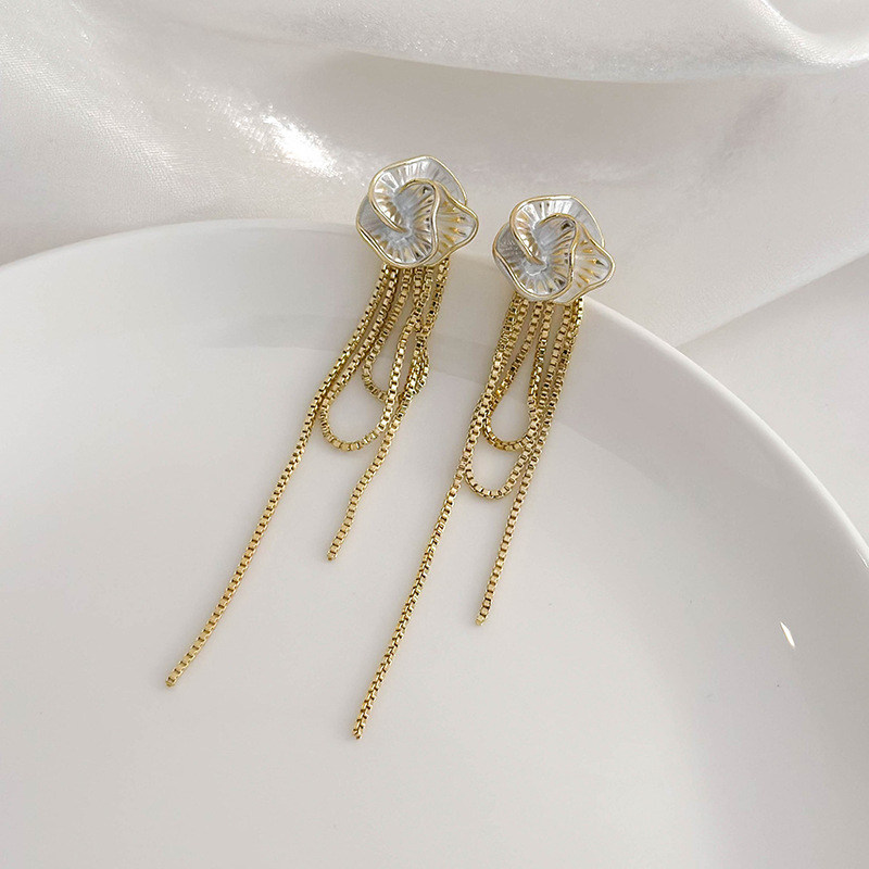 Orecchini con Nappe Camelia Francese