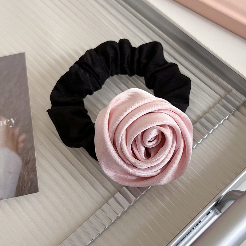 Satin Rose Hair Tie