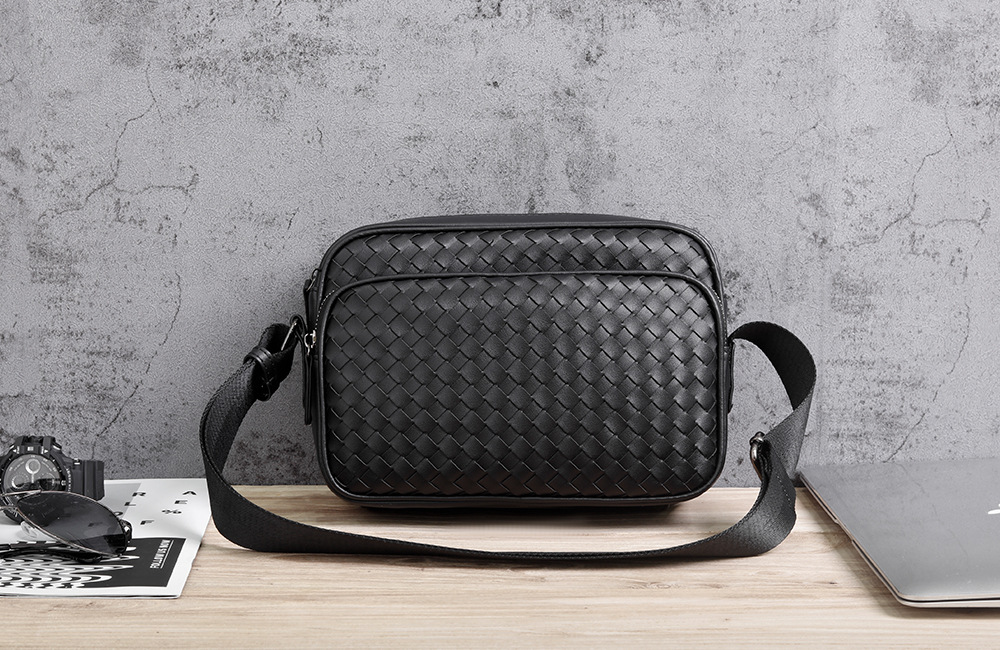 Túi đeo chéo da PU dệt nam