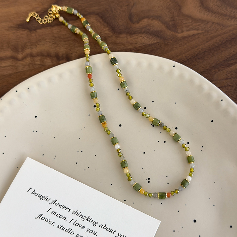 Natural Stone Beaded Necklace
