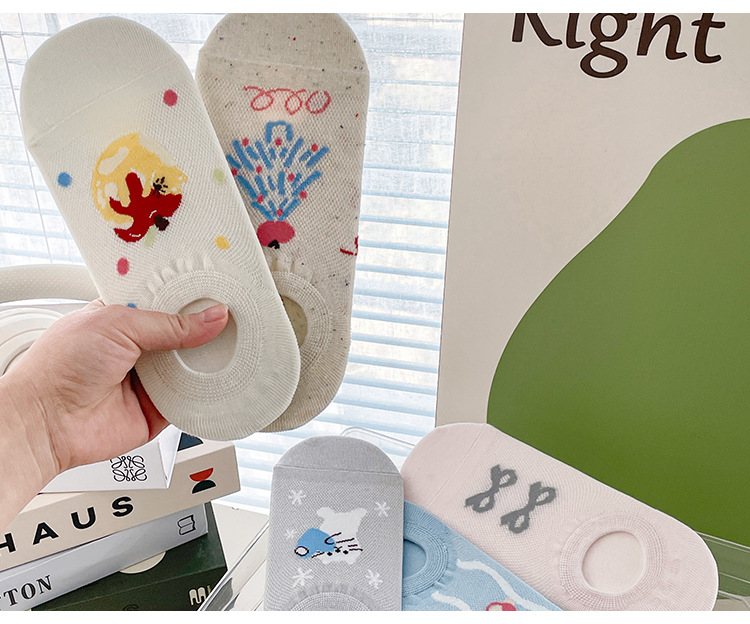 Meias Tornozelo Invisíveis Animadas para Mulher