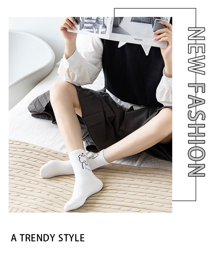 Meias Meia Canela Urso Cartoon