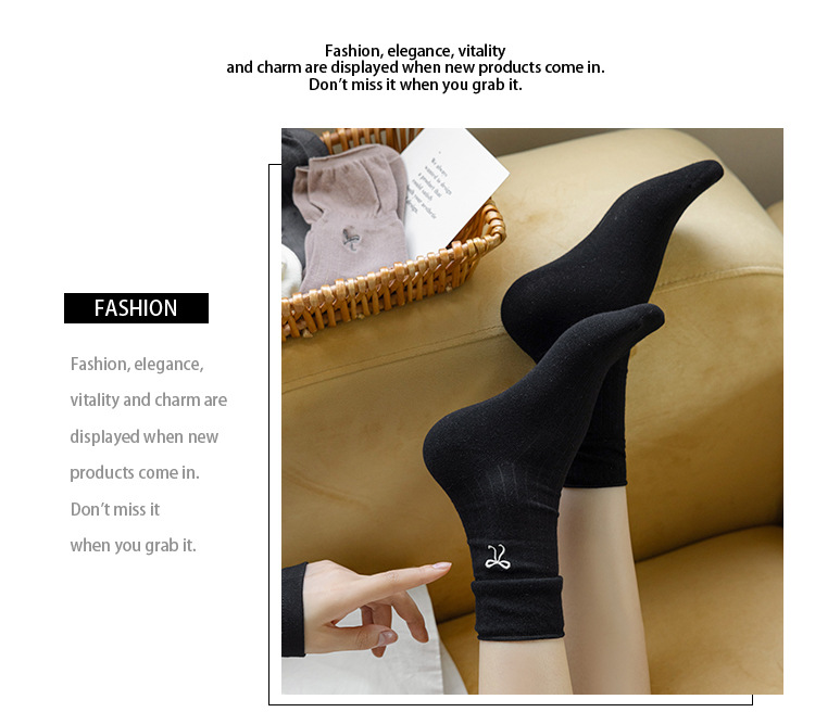 Meias Meia Canela com Laço Bordado