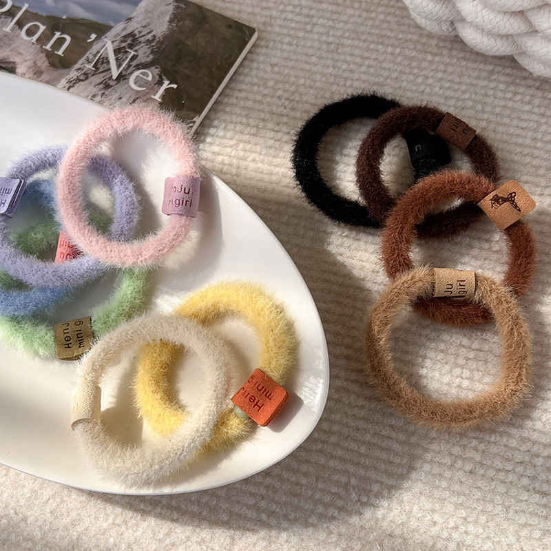 Pluche Haarelastieken Set