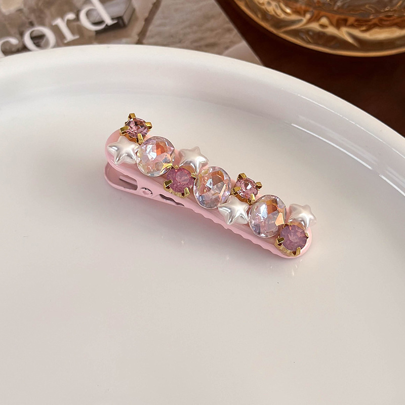 Заколка для волос с блестящей звездой и жемчугом