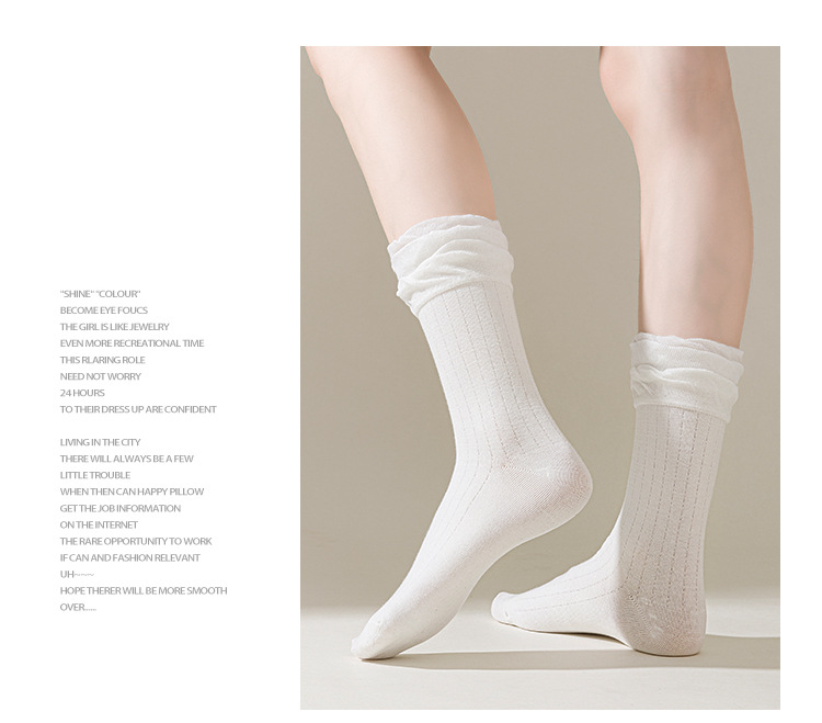 Meias Slouch com Renda