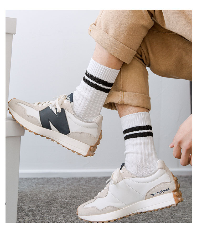 Meias Altas de Algodão Listradas