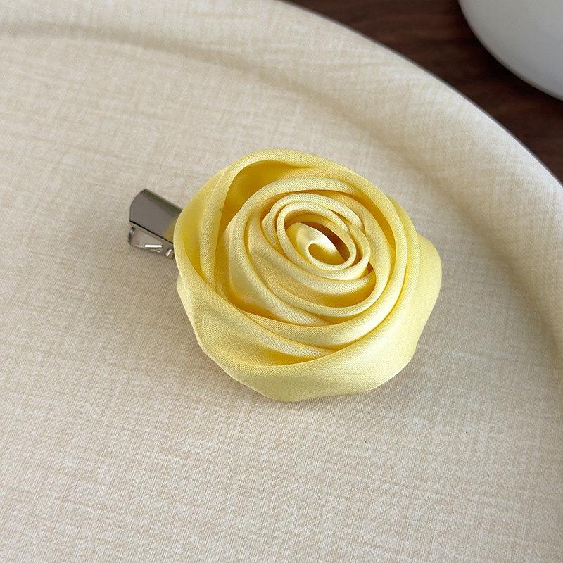 Pinza para el Cabello de Rosa Amarilla 3D