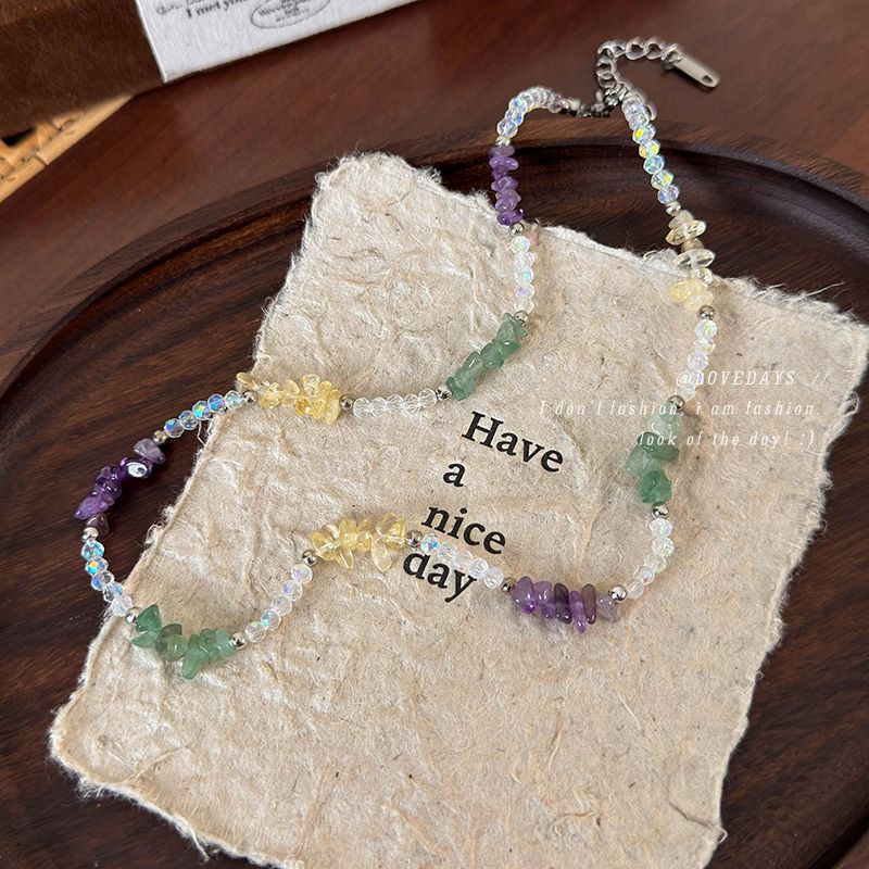 Collana di Perline in Vetro Frantumato