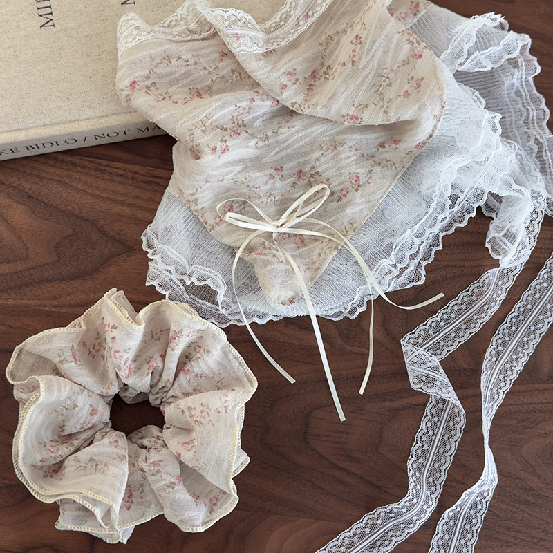 Scrunchy en Driehoek Sjaal Set