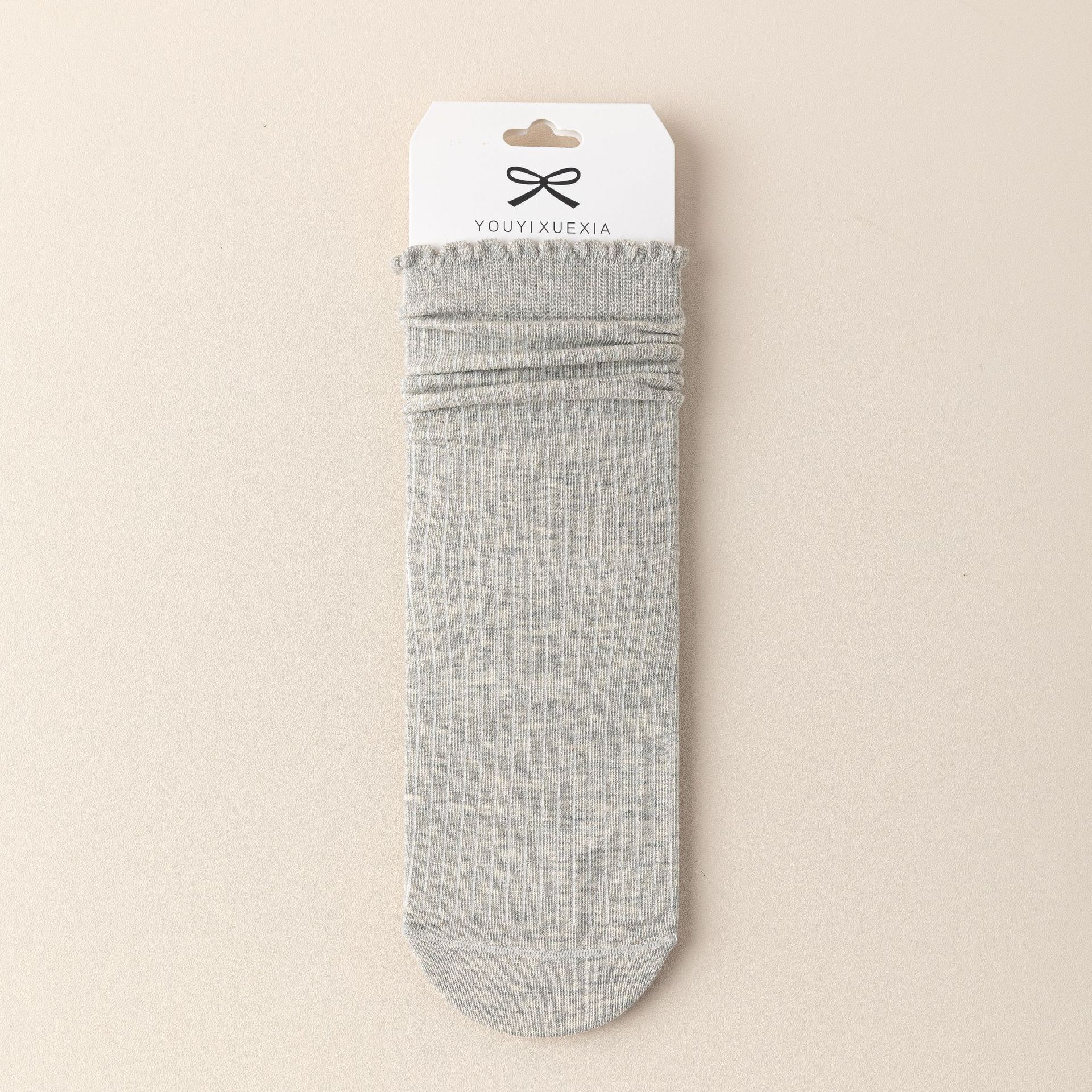 Meias Tombadas com Borda Folhos para Mulher