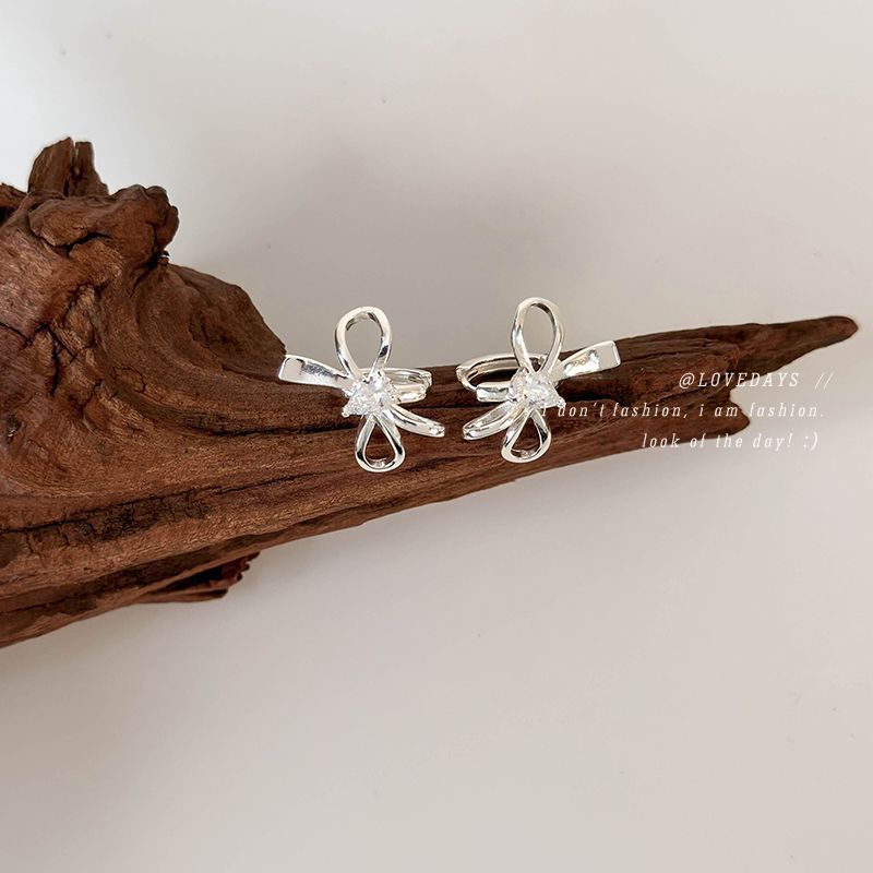 Кліпс для Вух Бантик з Цирконом