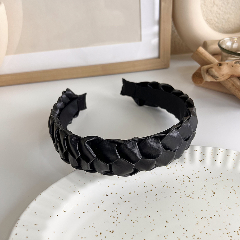 Cinta para el Cabello Negra de Punto