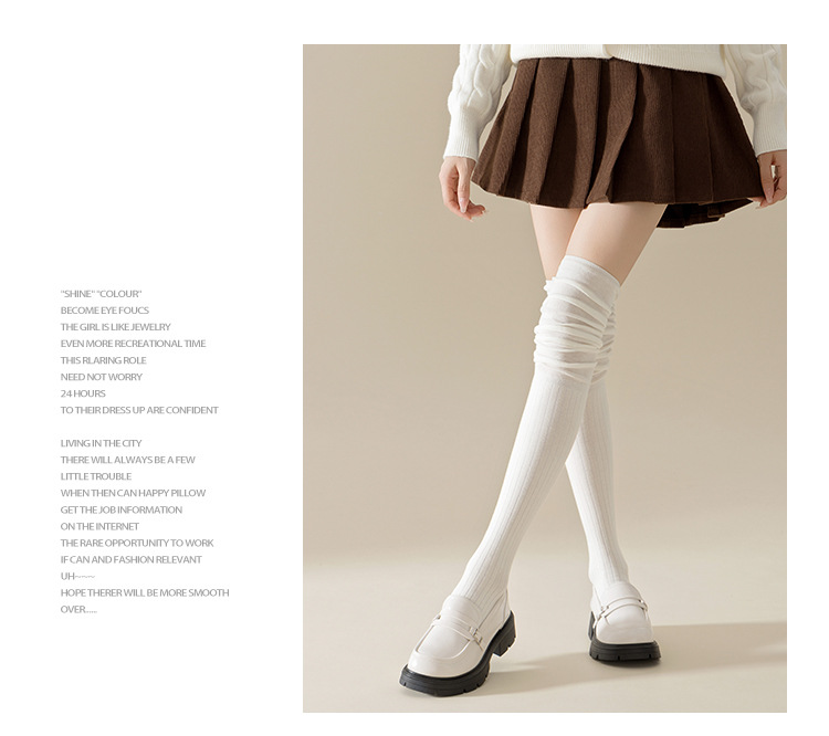 Meias Femininas Acima do Joelho Sem Costura