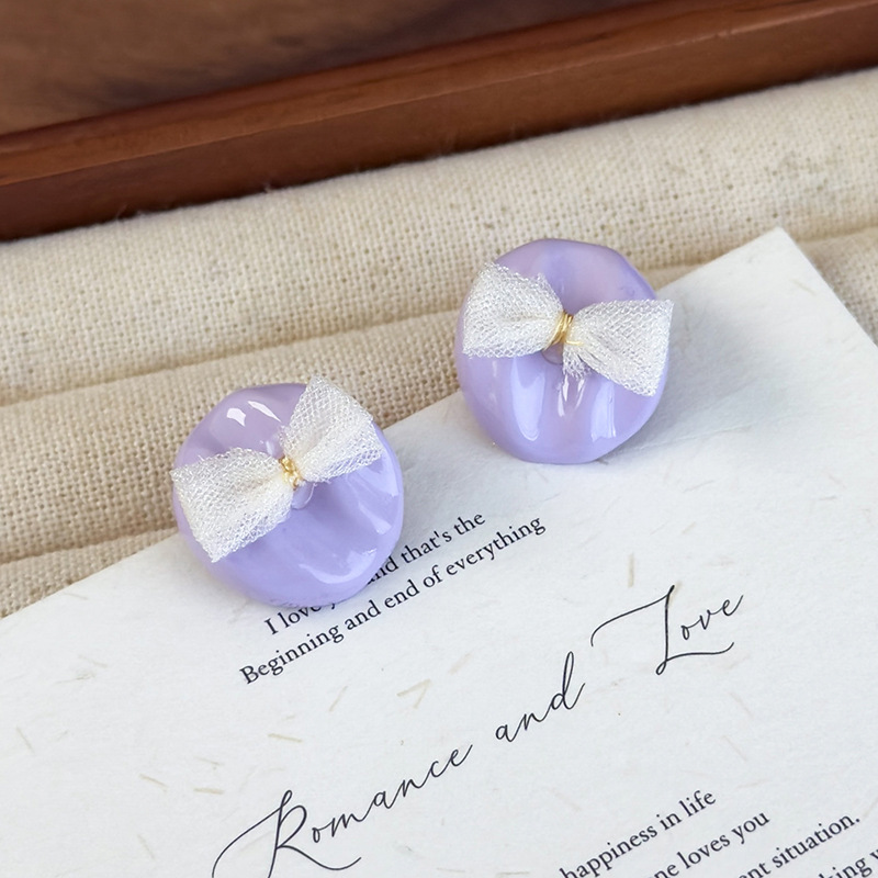 원형 에나멜 귀걸이