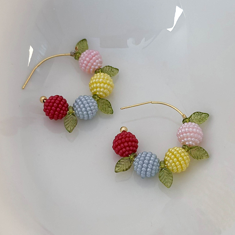 Сережки з малиною