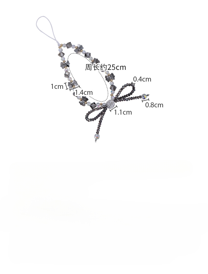 Crystal Bow Beaded Phone Strap