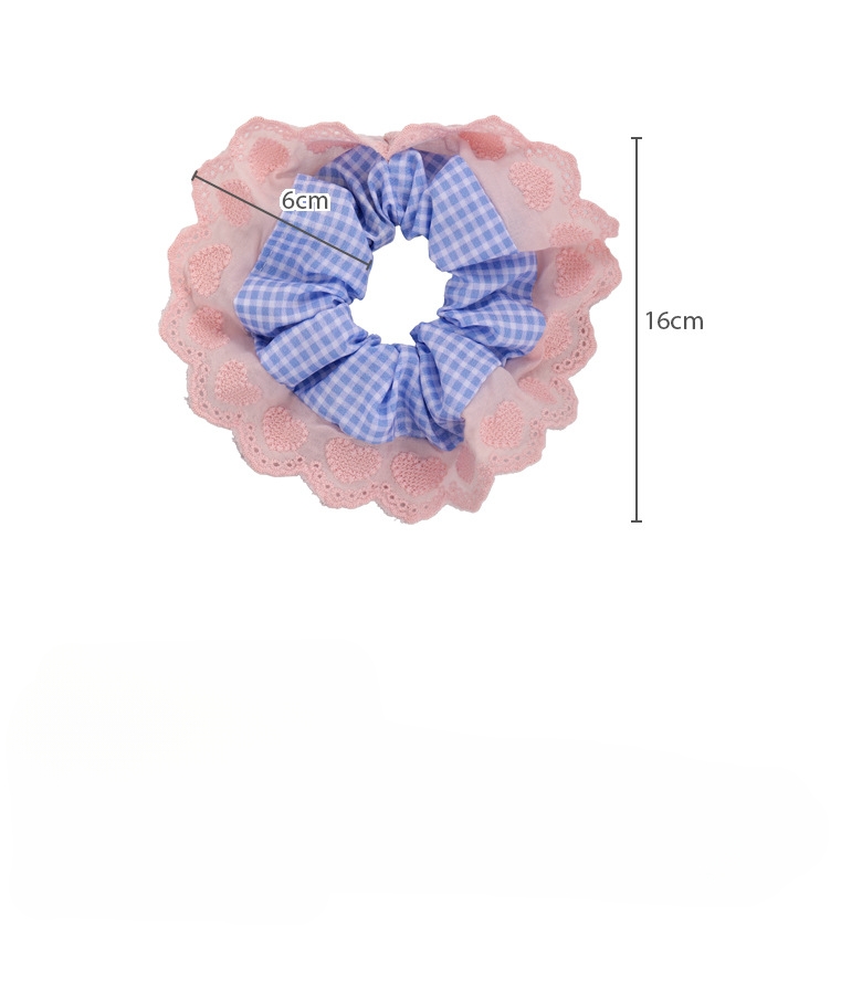 하트 레이스 체크 스크런치