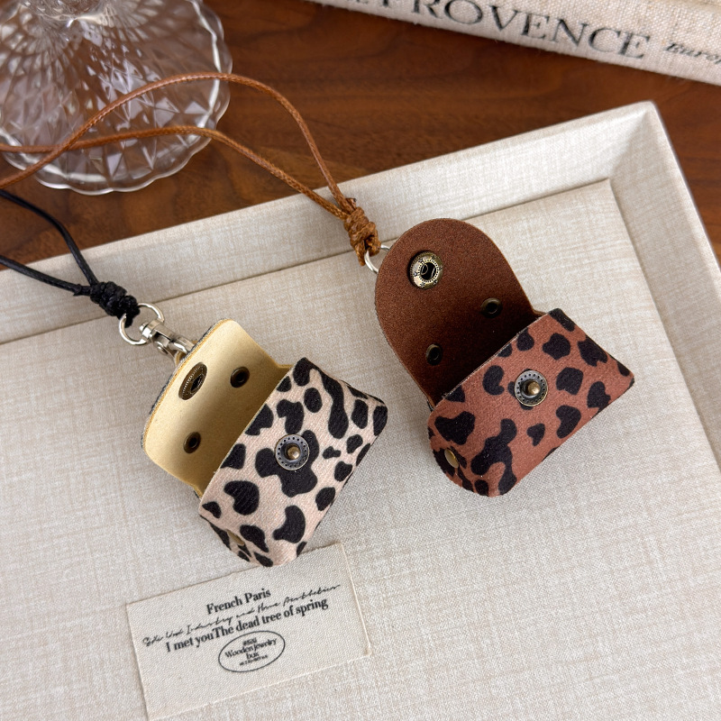 Leopard Print Coin Purse Necklace