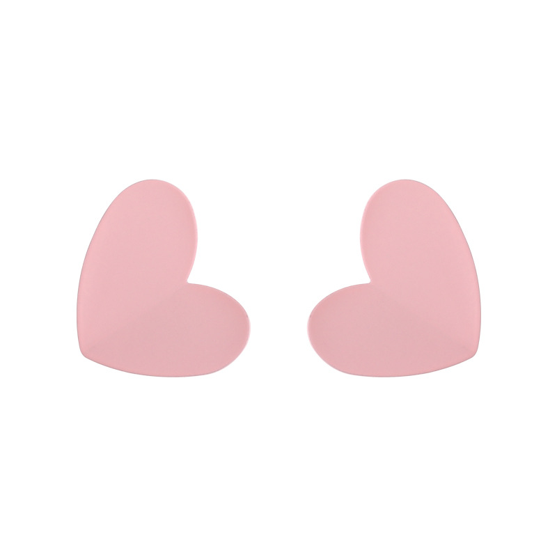 지오메트릭 핑크 귀걸이