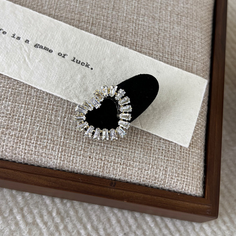 Agrafă de Păr cu Inimă de Rhinestone