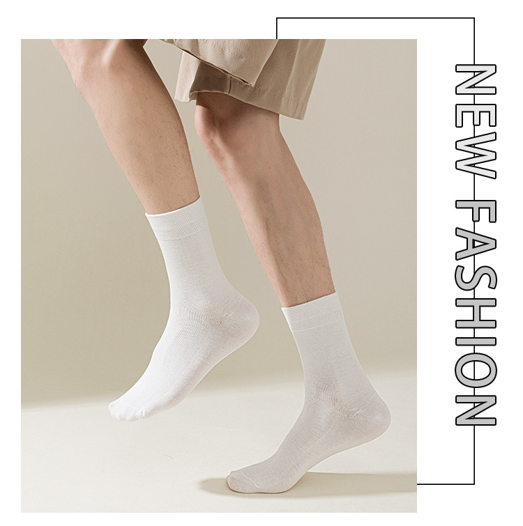 Meias de Algodão Masculinas Meia-Canela