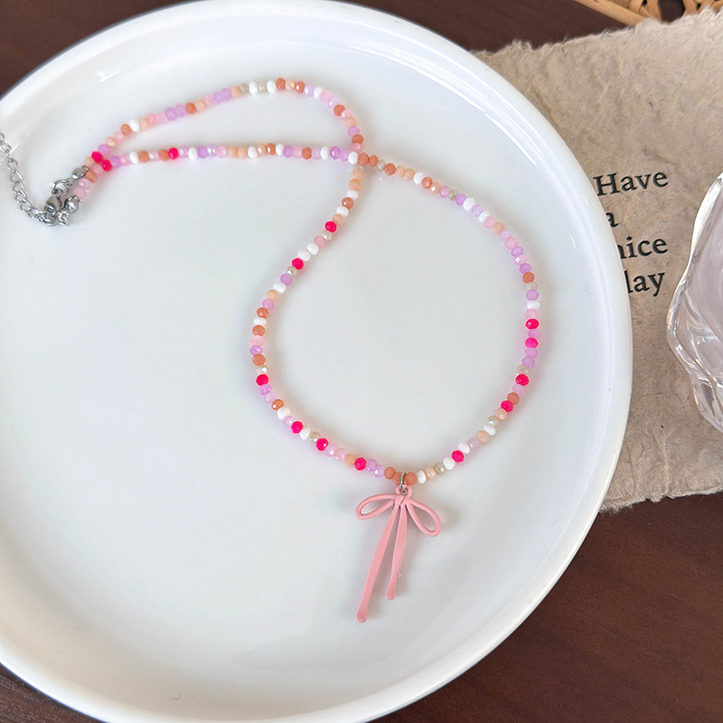 Collana con Fiocco di Perle di Vetro