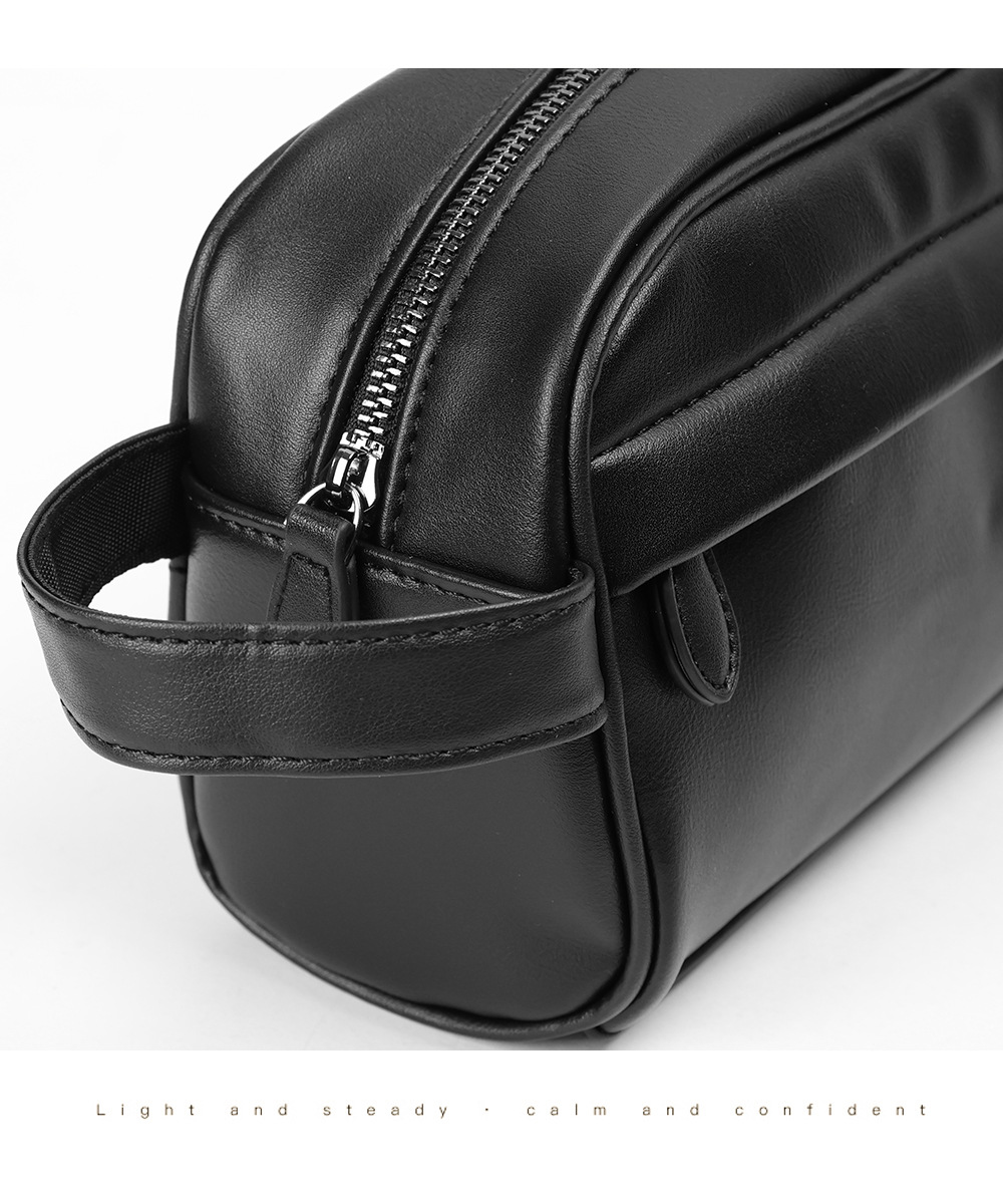 Erkek El Örgüsü PU Deri Clutch Çanta