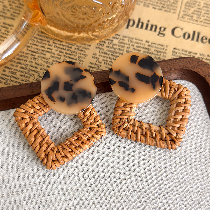 Bohemian Straw Earrings