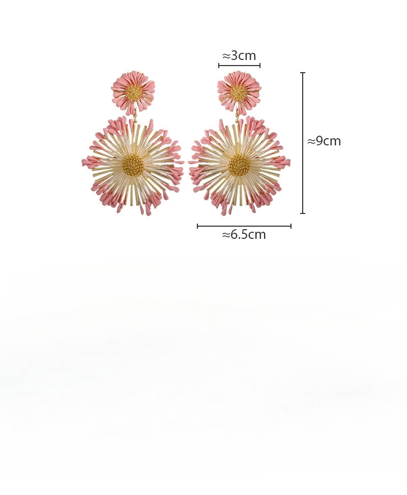 컬러플 해바라기 귀걸이