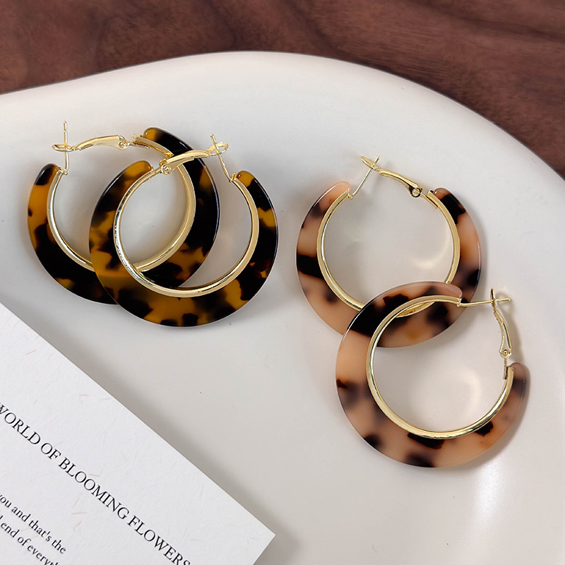 Σκουλαρίκια με Εκτύπωση Λεοπάρδαλης