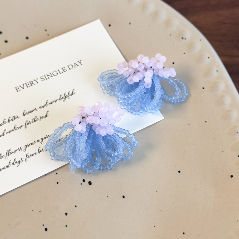 Orecchini con Perline di Cristallo Opaco