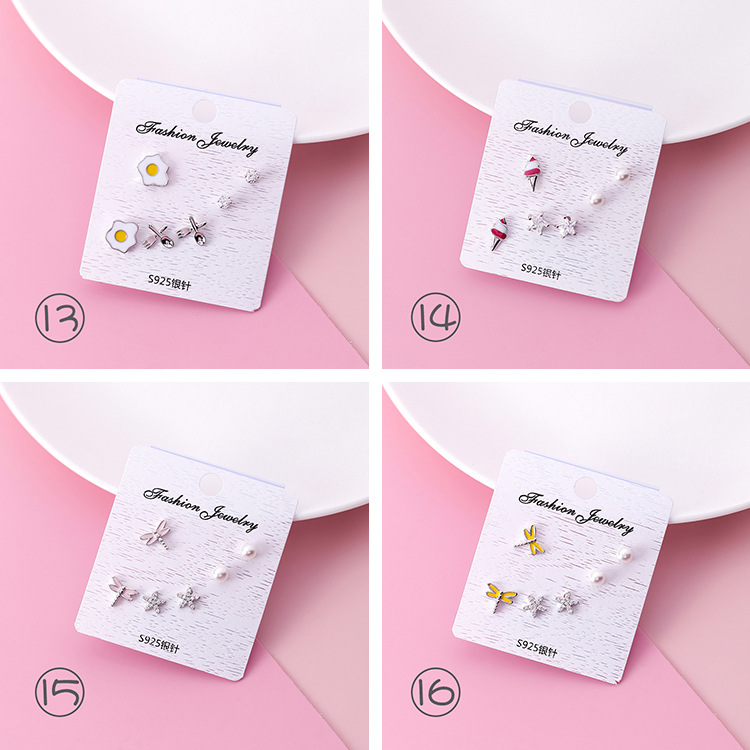 أقراط مثبتة فضة 925