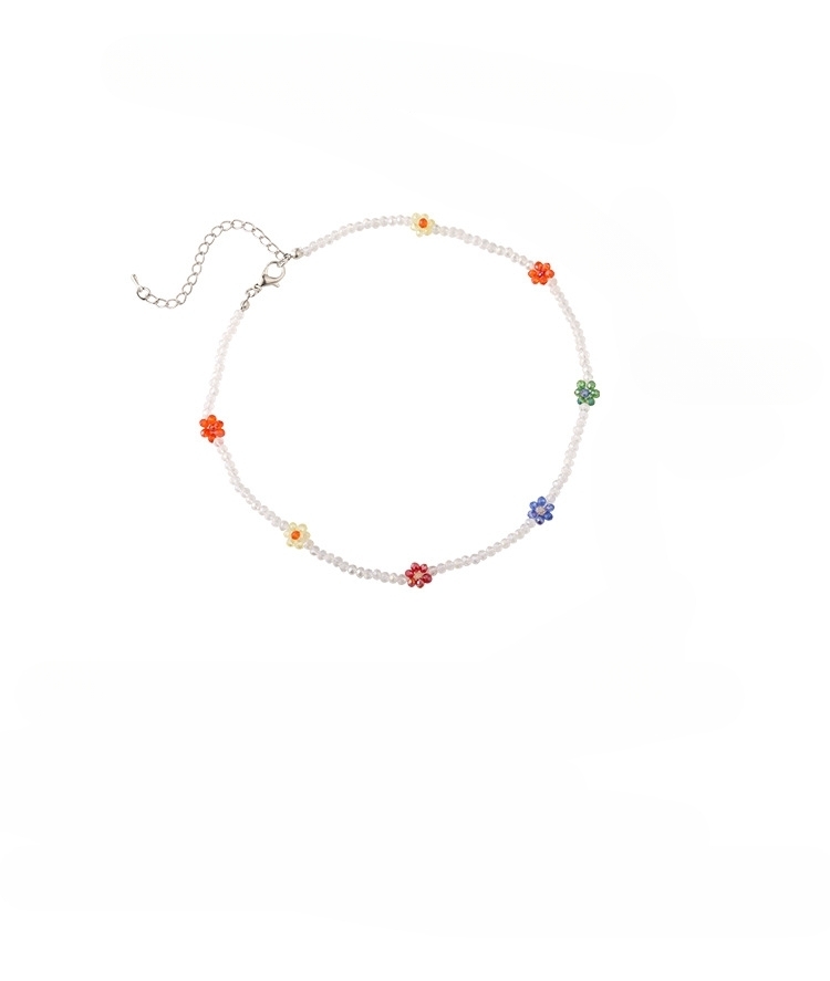 สร้อยคอดอกไม้ลูกปัดฤดูร้อน