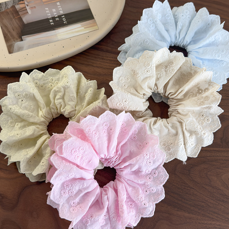 Κορδέλα Μαλλιών με Κέντημα Λουλουδιών και Δαντέλας