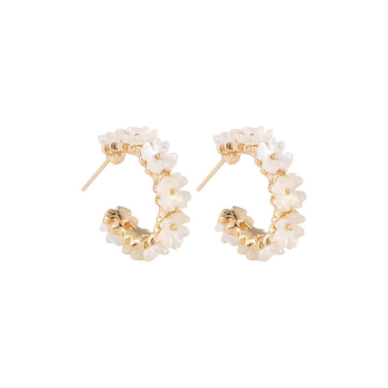 Shell Flower Stud Earrings