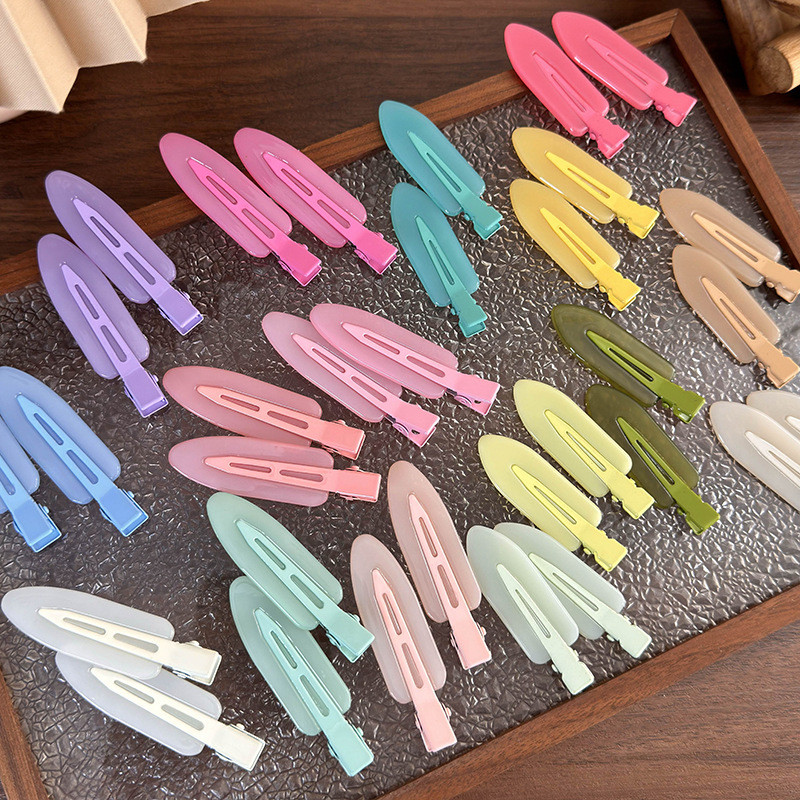 Barrettes Bec de Canard Couleur Gel Mat