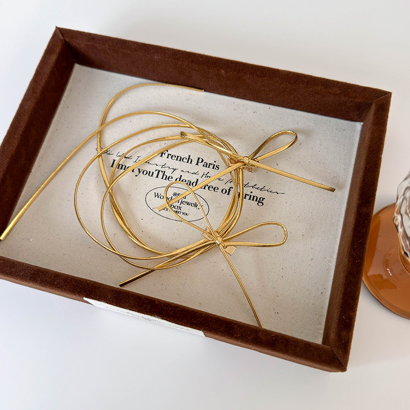 Läder Hårsnodd med Rosett