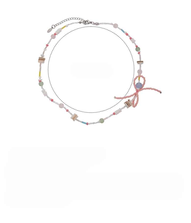 สร้อยคอแพนด้นต์โบว์และเปลือกหอย