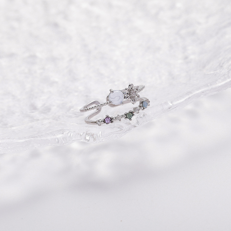 Floral Heart Open Ring