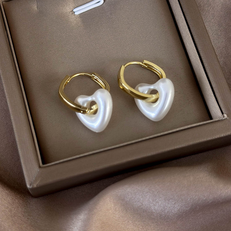 Pendientes de Perlas Corazón