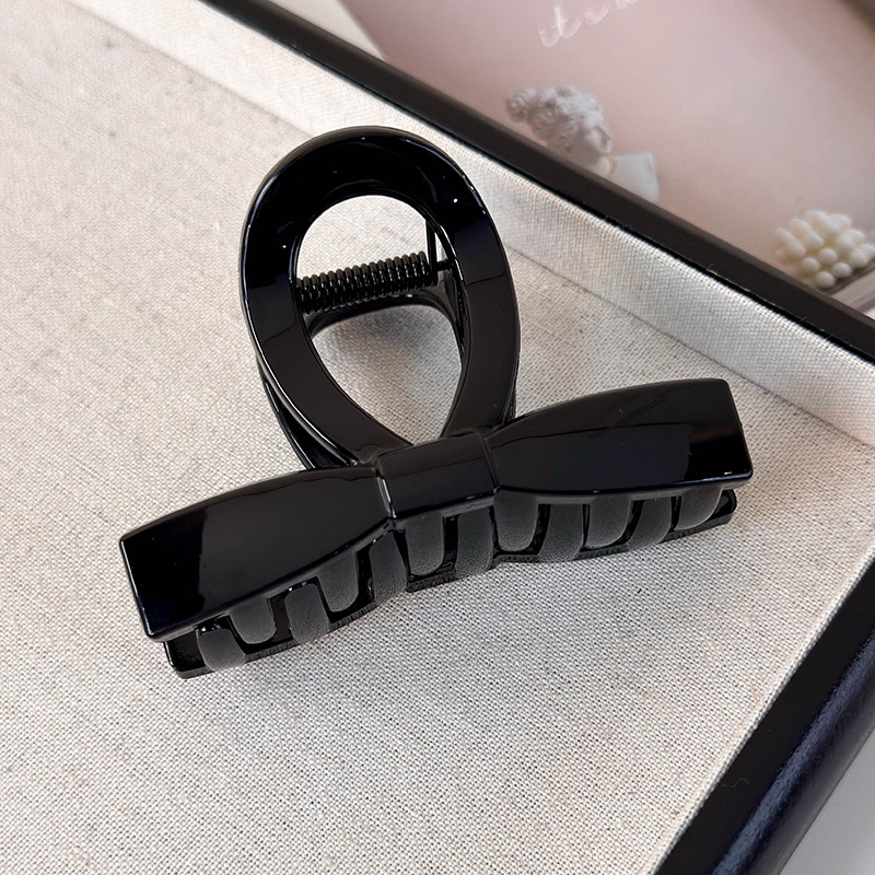 Czerwona i Czarna Spinka do Włosów z Kokardą