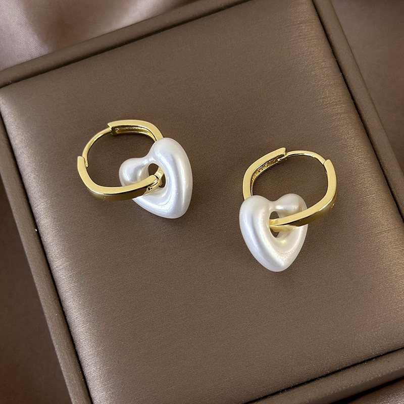 Pendientes de Perlas Corazón