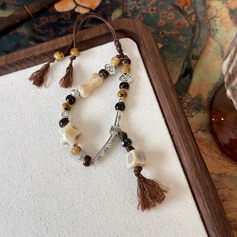 Регульований Керамічний Браслет зі Зірочками