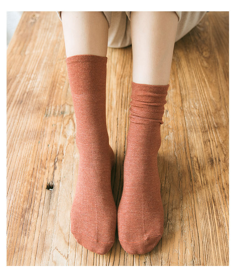 Meias Cano Médio Algodão Femininas