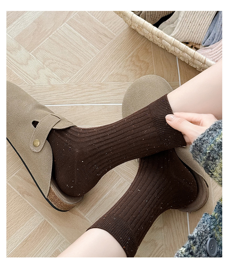 Meias Mid-Crew de Algodão para Mulher