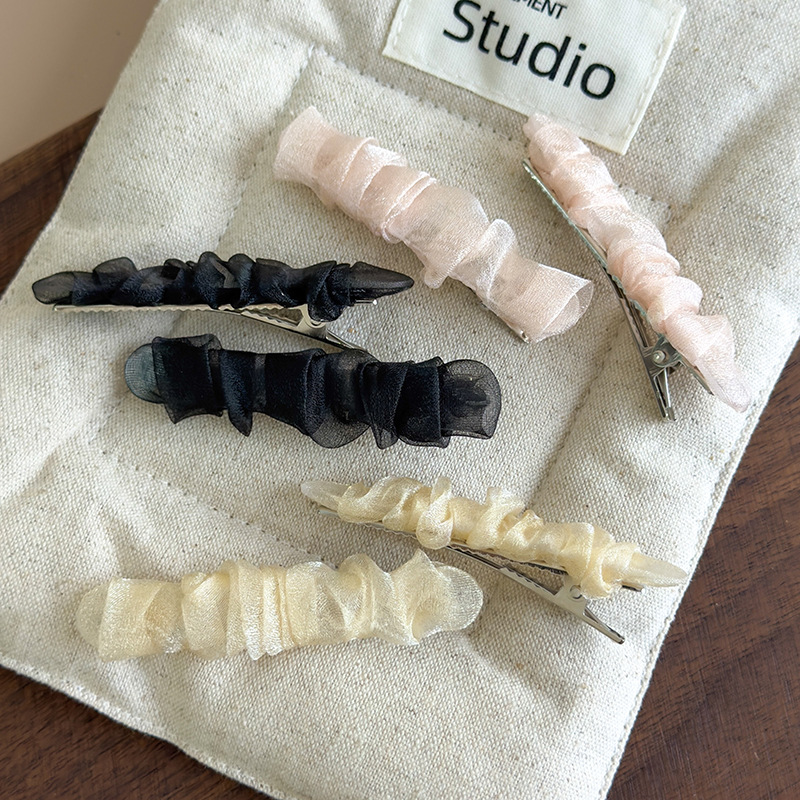 Grampos de Cabelo Plissados de Organza